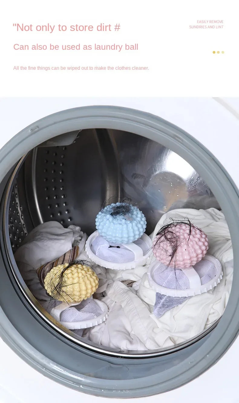 2-in-1 laundry ball hair removal machine, floating velvet filter bag, reusable laundry ball, clothes and hair cleaning tool