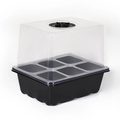 Heightened Three-Piece Set Seedling Box 6/12 Hole with Lid Succulent Vegetable Breeding Pot for Gardening And Plant Care