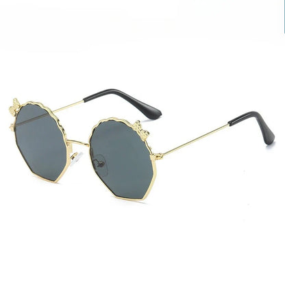 Summer Fashion Kids Sunglasses Trendy Bowknot Metal Frame Sun Glasses for Boys Girls Outdoor Anti UV Eyewear UV400