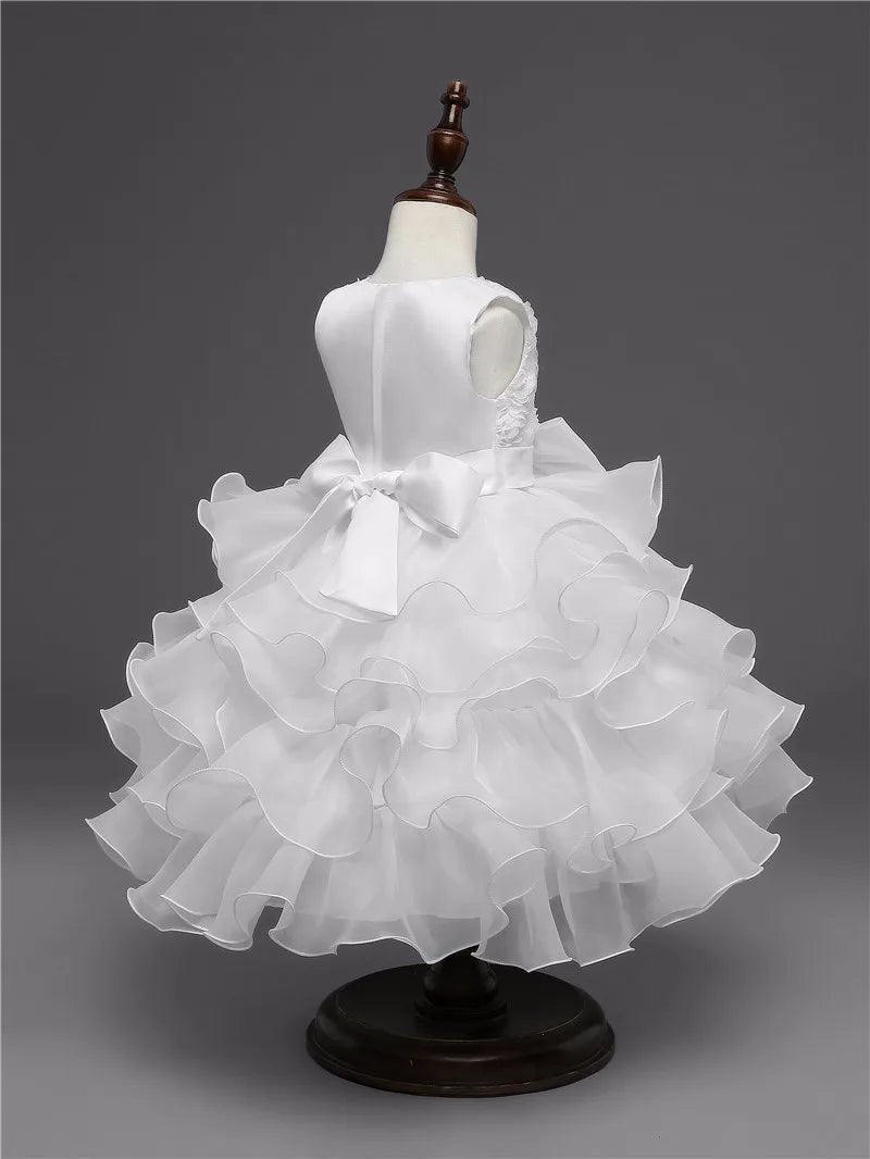 Flower Girl Dress For Wedding Baby Girl  Birthday Outfits Children's Girls First Communion Dresses Girl Kids Party Wear