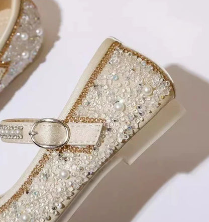 Girl's Soft Sole Princess Crystal Shoes