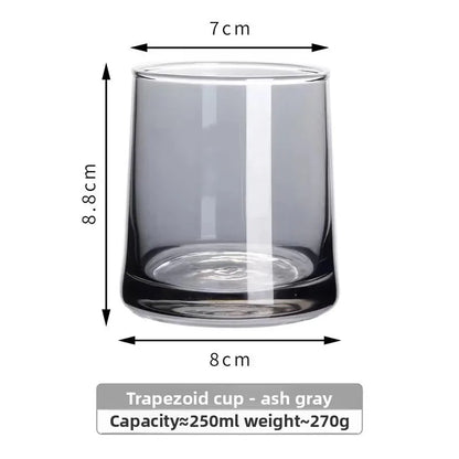 INS-style glass cups,colored trapezoidal couple's household whiskey glasses, bar and hotel mouthwash cups, beer mugs, water cups