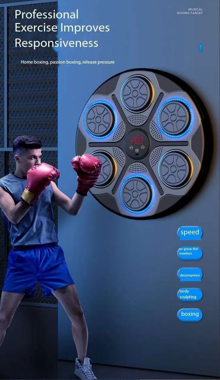 Fitness Trainer Boxing Game Training Machine USB Charging Wall Target for Boxing Sports Fitness Agility Reaction  ( Available )