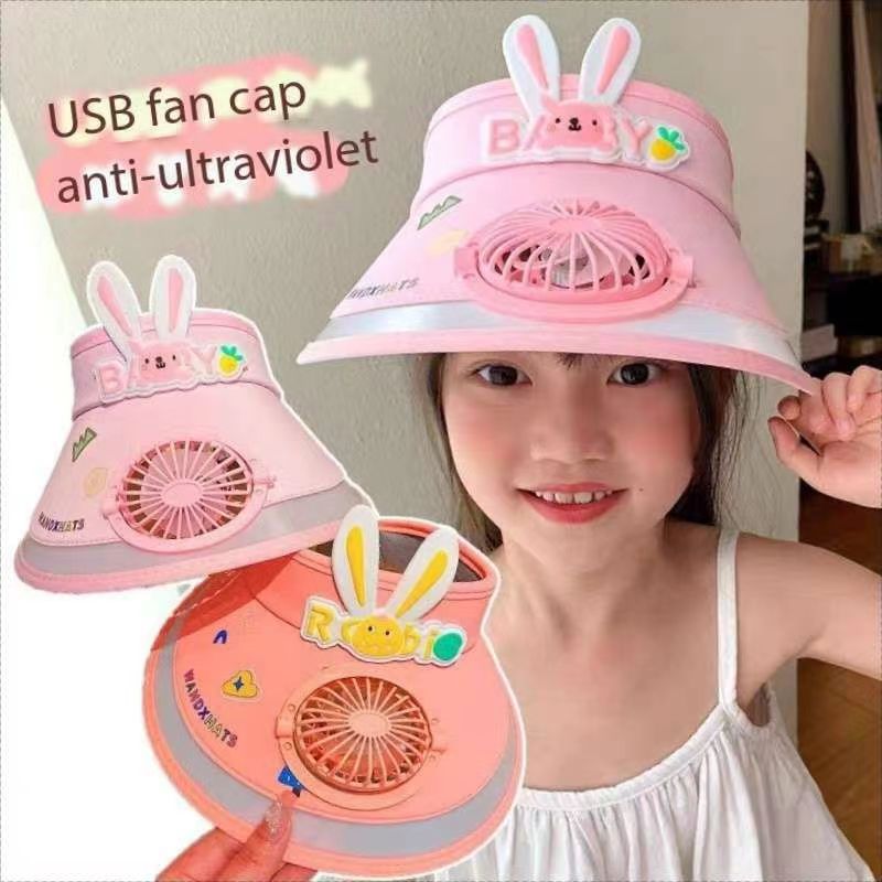 Summer Cap With rechargeable Fan For Kids & Adult