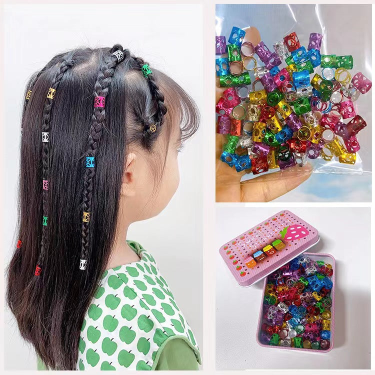 Hair buckle dreadlocks Microfiber buckle girl sweet cool trendy hip-hop punk hair accessories ring  (Available)