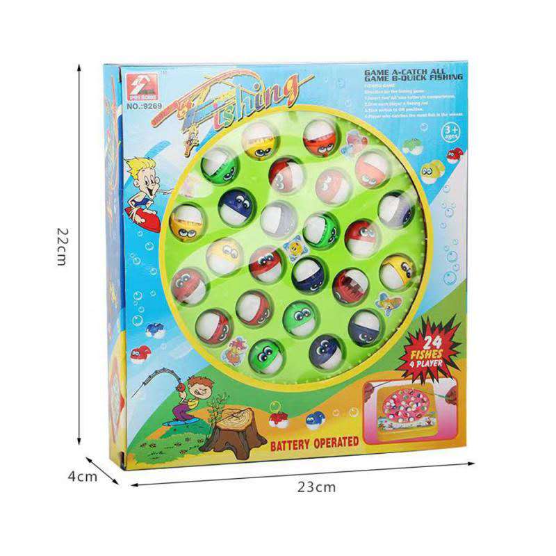 45 Pcs 5 Player Fishing Game Rotating Magnetic Fishing Toys