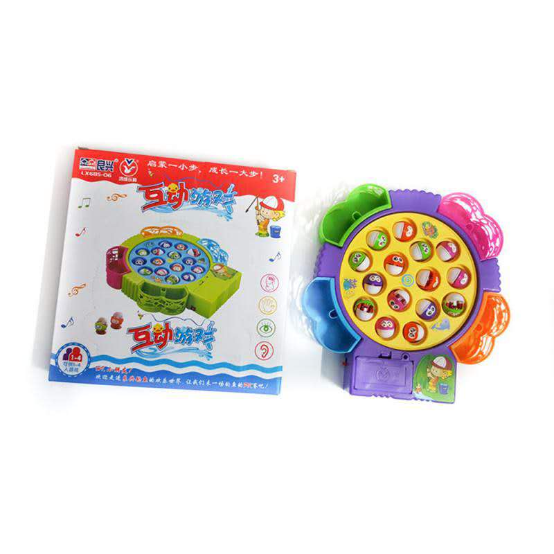 45 Pcs 5 Player Fishing Game Rotating Magnetic Fishing Toys