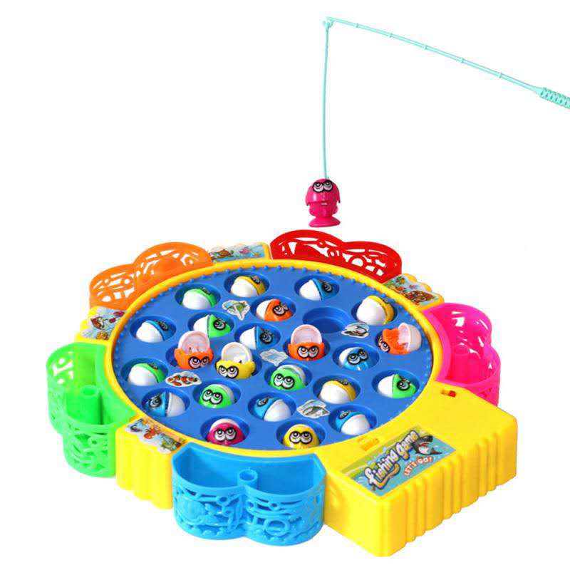 45 Pcs 5 Player Fishing Game Rotating Magnetic Fishing Toys