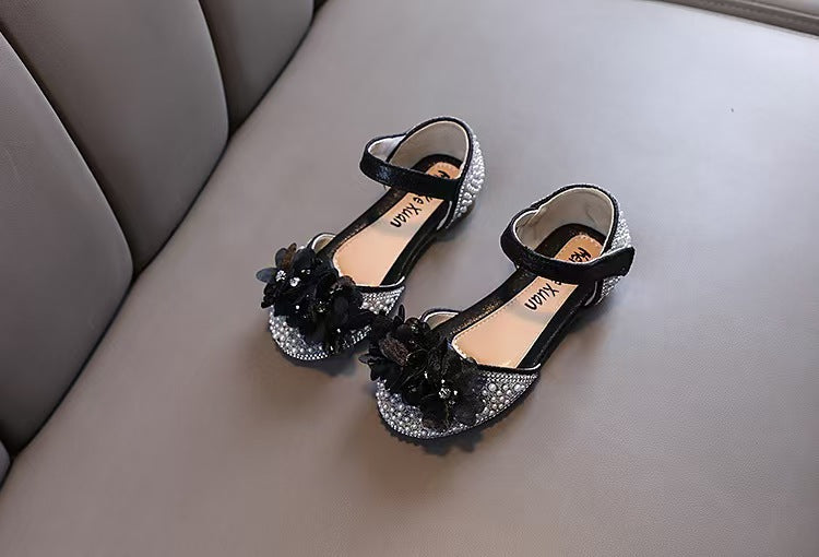 Baby Girls Princess Diamond Single Shoes Leather Shoes Dance Performance Shoes