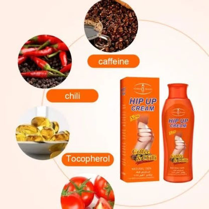 Coffee Chili Slimming Buttock Enlargement Effective Butt Lift Hip Up Cream (Available)