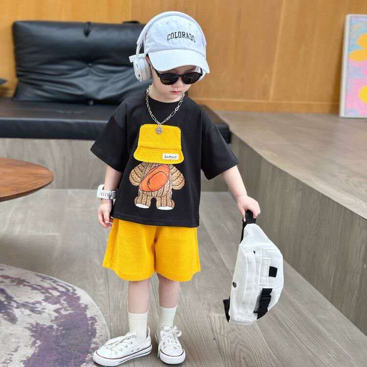 Summer Children's Thin Short-sleeved Casual Set, Cool Summer Clothes