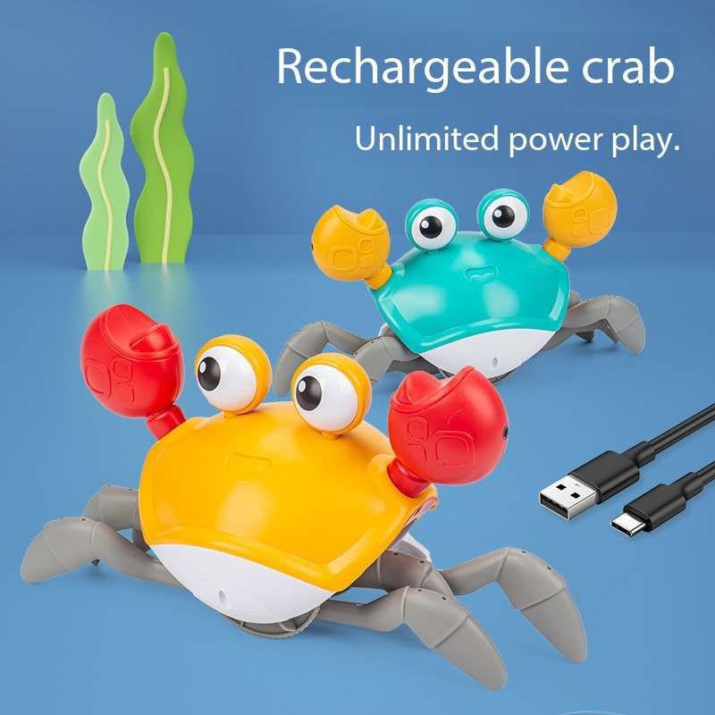 New Design Crawling Crab Baby Toy with Music and Led Light Up Walking Crab Toy for Baby (Available)