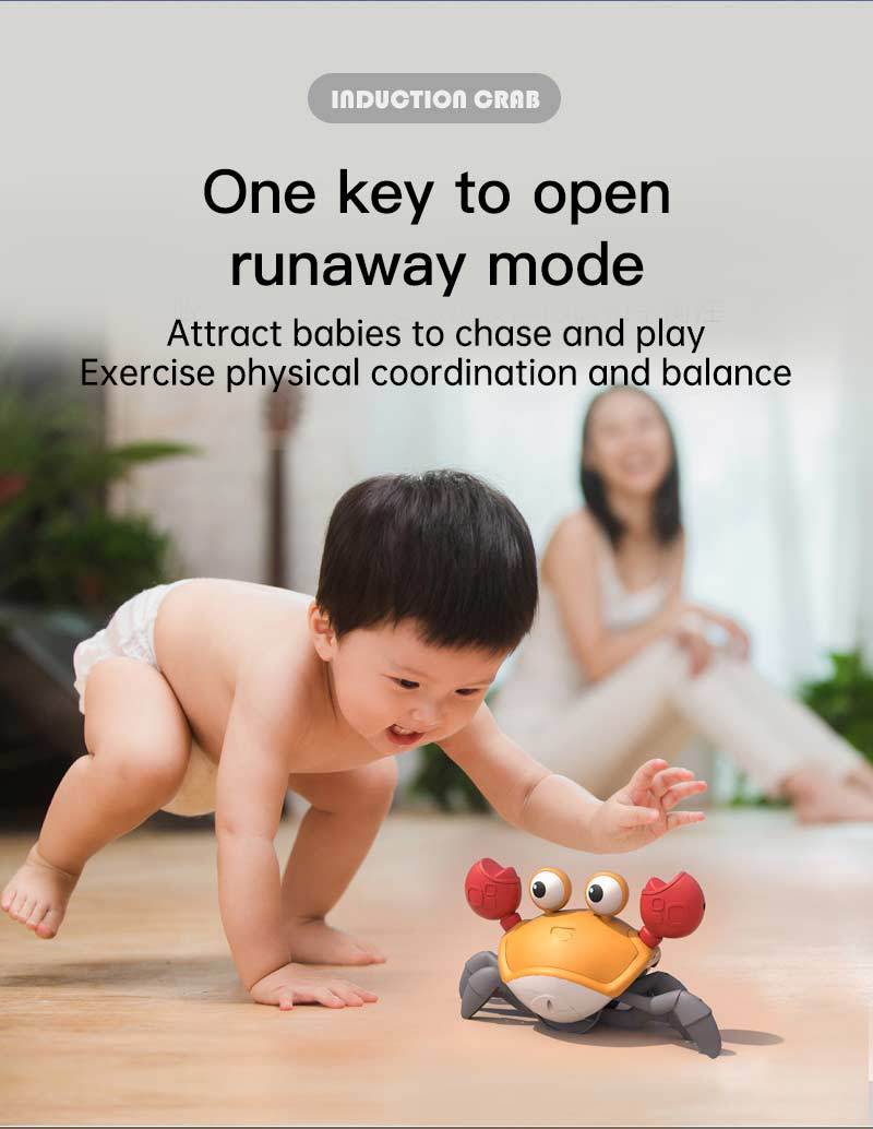 New Design Crawling Crab Baby Toy with Music and Led Light Up Walking Crab Toy for Baby (Available)