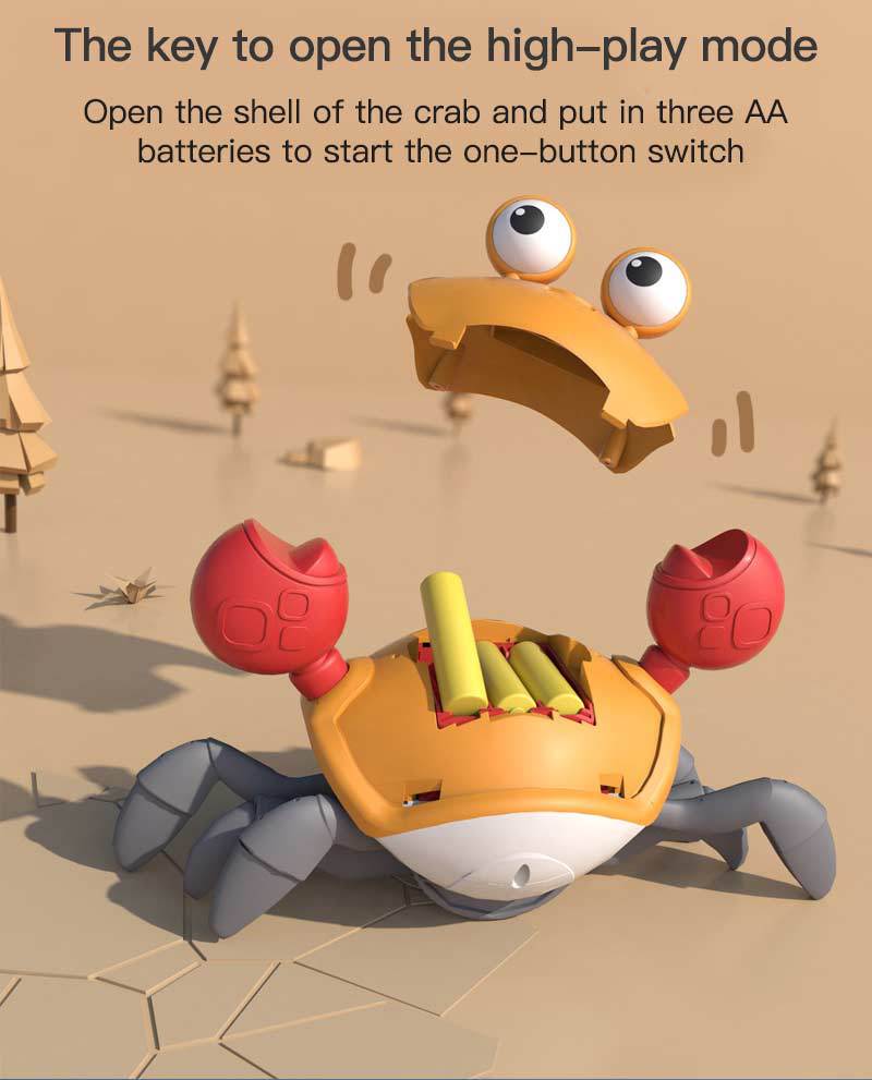 New Design Crawling Crab Baby Toy with Music and Led Light Up Walking Crab Toy for Baby (Available)