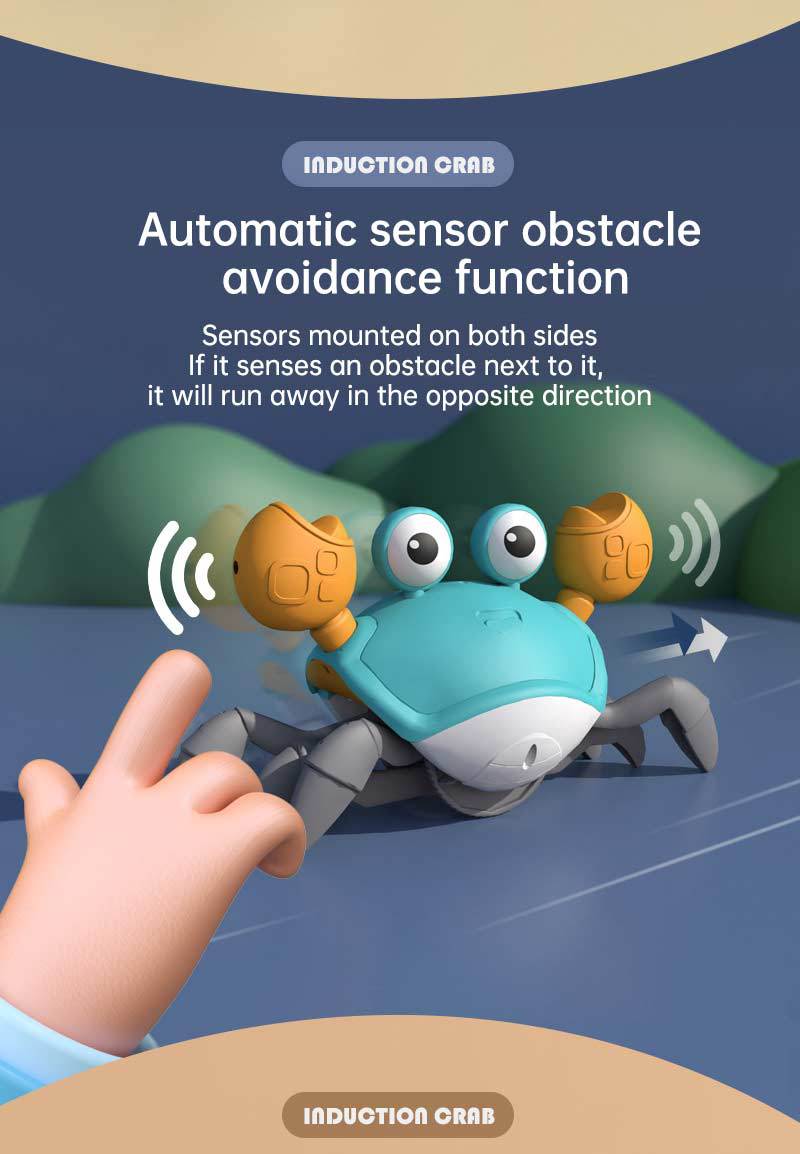 New Design Crawling Crab Baby Toy with Music and Led Light Up Walking Crab Toy for Baby (Available)