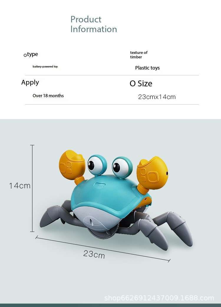 New Design Crawling Crab Baby Toy with Music and Led Light Up Walking Crab Toy for Baby (Available)