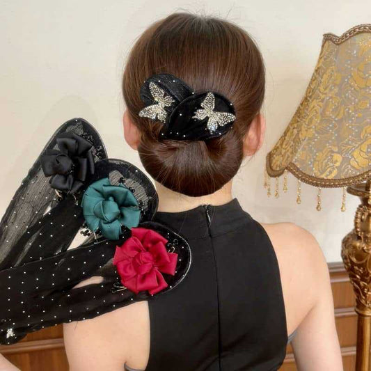 Simple head flower hair with flower buds (Available)