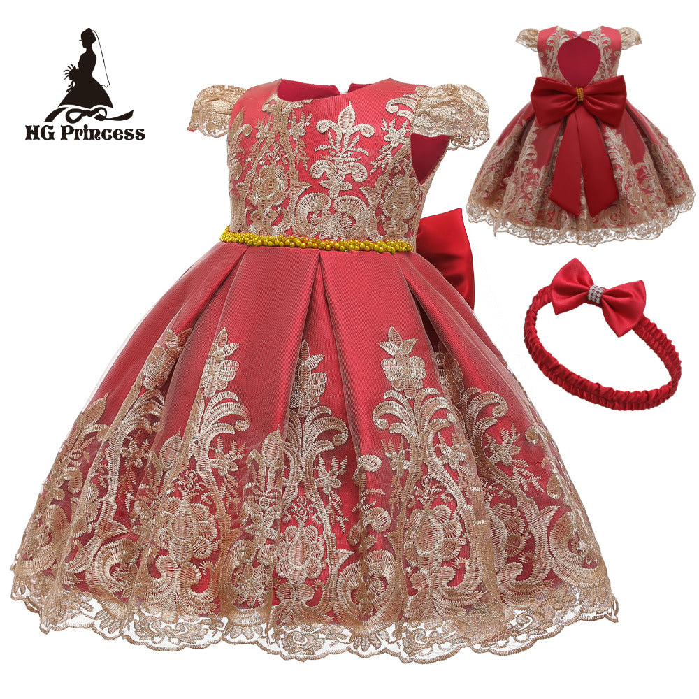 Child wear formal luxury elegant kids wedding Dress