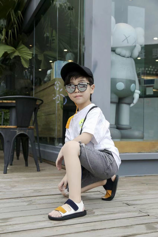 Kids Sandals Summer Fashion Boys Beach Sandals Non-slip First Walkers
