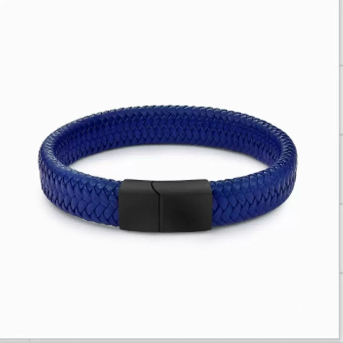 Men's Leather Magnetic Buckle Bracelet  (Available)