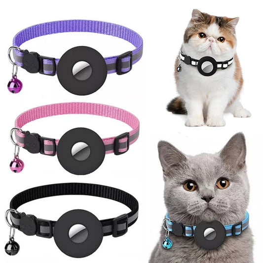 Reflective Collar Waterproof Holder Case For Airtag Air Tag Airtags Protective Cover Cat Dog Kitten Puppy Nylon Collar  (Available)