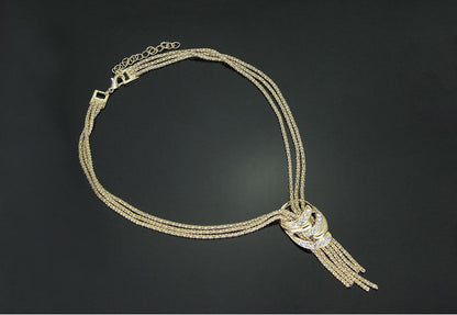 Fashion Necklace Bracelet Earrings Ring Jewelry Set  (Available)