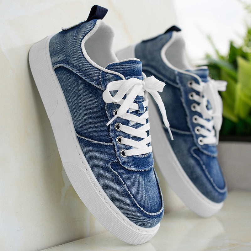 Casual Versatile Canvas Shoes Denim Trendy Stitching
