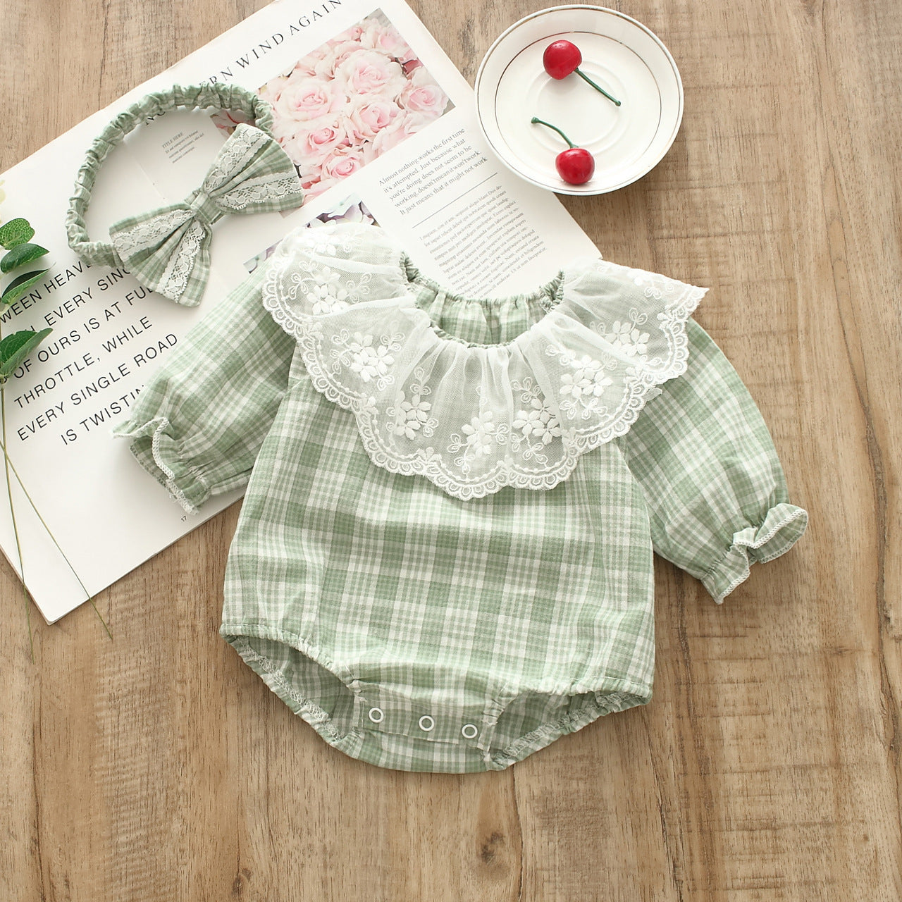 Loose Mesh Cotton Dress Triangle Rompers