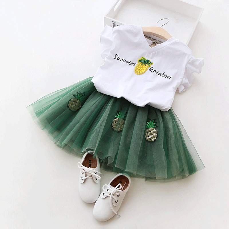 Two-piece Children's Fruit Pineapple Skirt