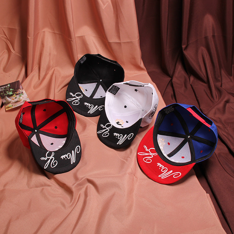 Children's Baseball Cap Tide Hiphop Flat Brim Peaked Cap   (Available)
