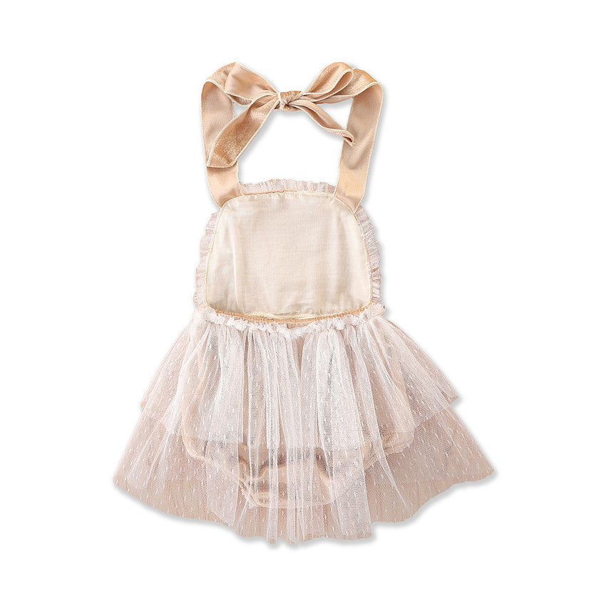 Newborn Clothing Sweet Romper Summer Baby Girl Embroidered Mesh Bodysuit