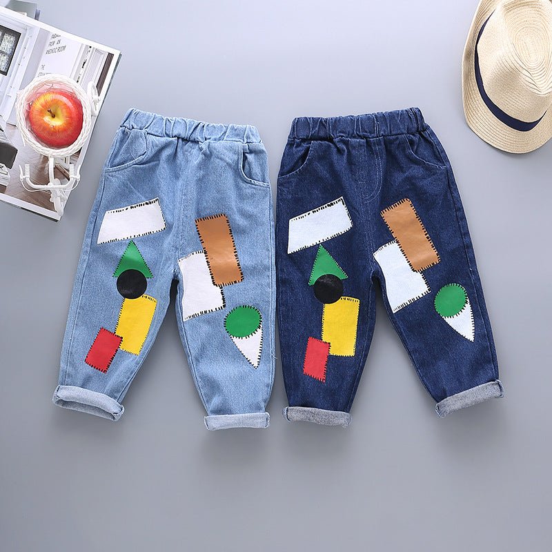 Boys' sports casual jeans spring (Available) - Mom & Kids
