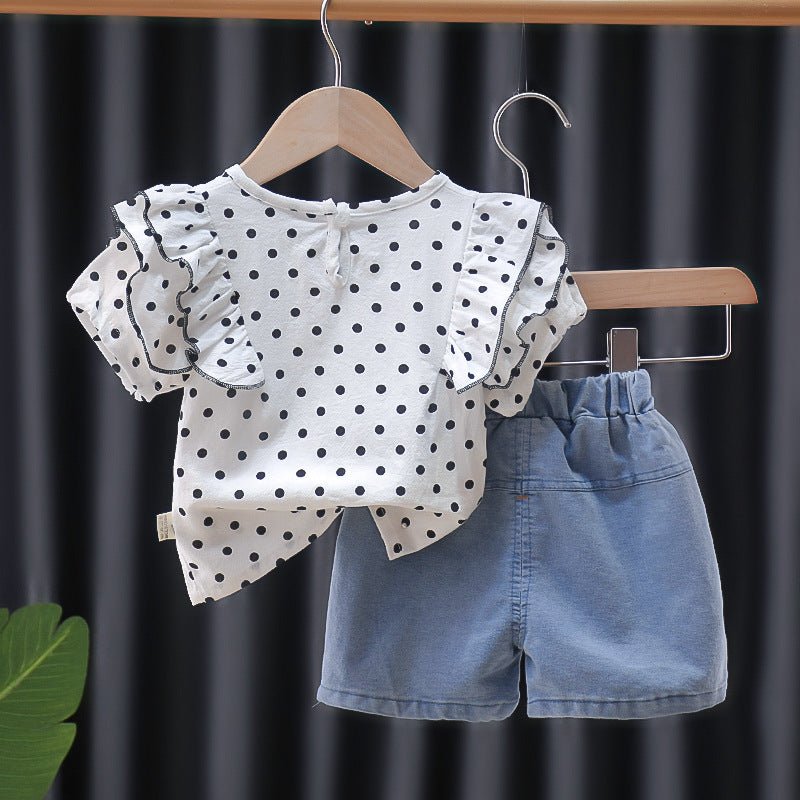 Children's Suit Women's Polka Dot Ruffles (available) - Mom & Kids