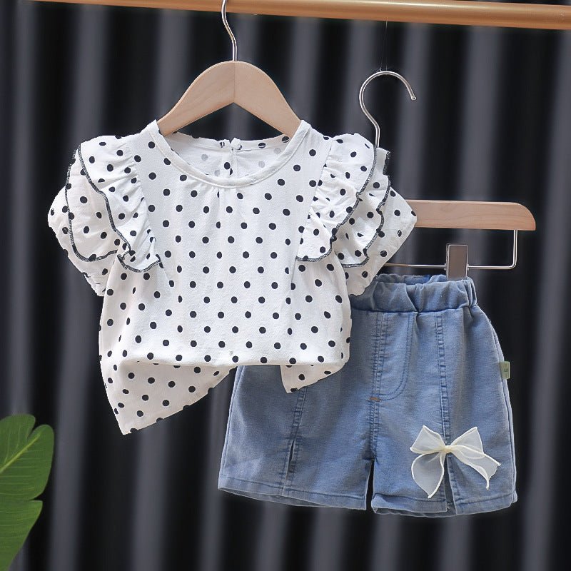 Children's Suit Women's Polka Dot Ruffles (available) - Mom & Kids