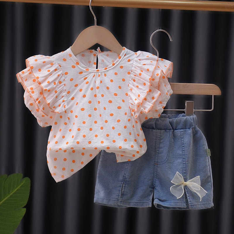 Children's Suit Women's Polka Dot Ruffles (available) - Mom & Kids