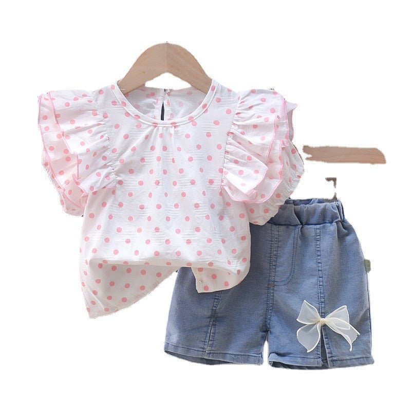 Children's Suit Women's Polka Dot Ruffles (available) - Mom & Kids