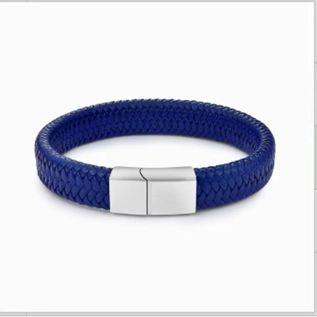 Men's Leather Magnetic Buckle Bracelet  (Available)