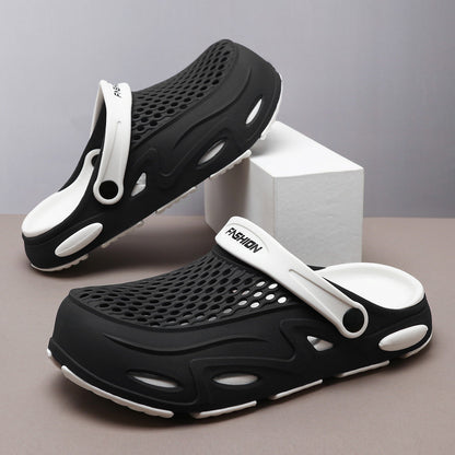 Men's Summer Closed Toe Non-slip Breathable Beach Slippers  (Available)