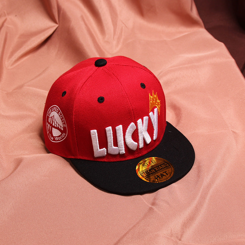 Children's Baseball Cap Tide Hiphop Flat Brim Peaked Cap   (Available)