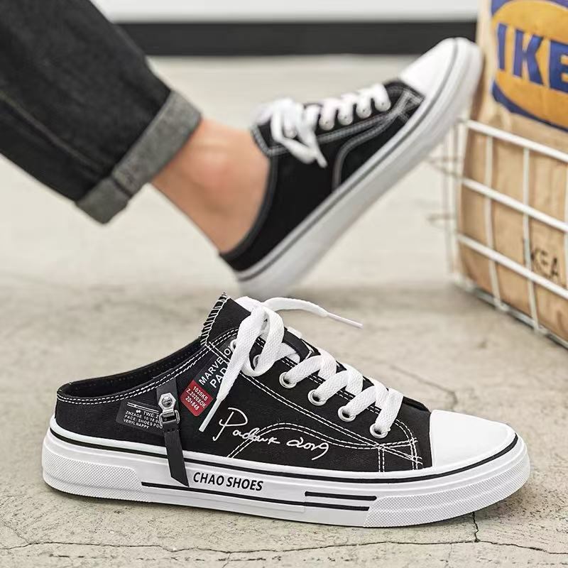 Canvas Men's Breathable Versatile Slip-on Lofter Heel-free Sports Casual Shoes    (Available)
