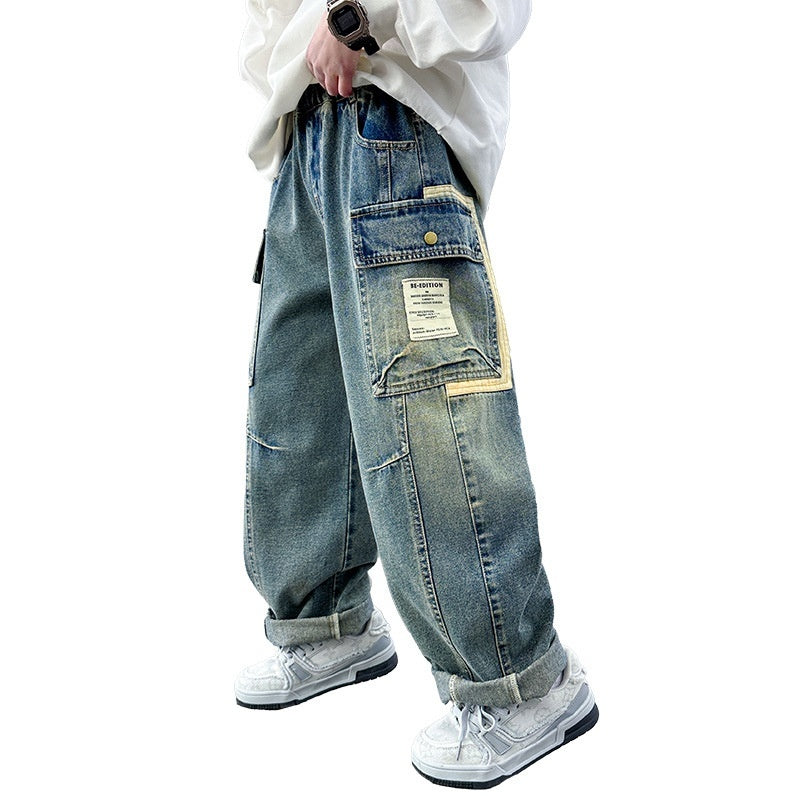 Children's Wear Boys Spring Clothing Pants Straight