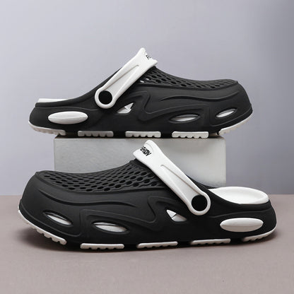 Men's Summer Closed Toe Non-slip Breathable Beach Slippers  (Available)