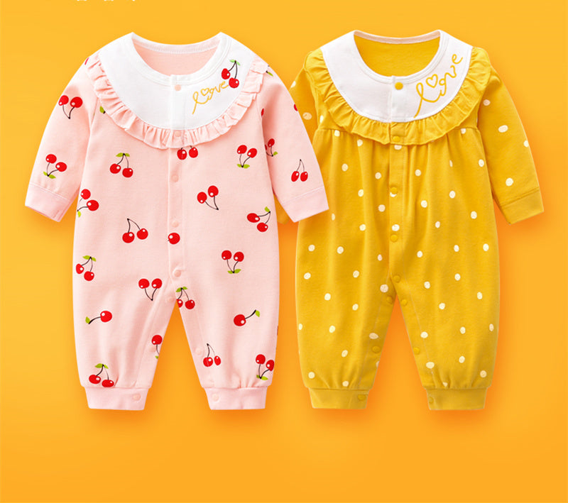Newborn Baby Summer Baby Romper Long-sleeved Romper Newborn Baby Jumpsuit