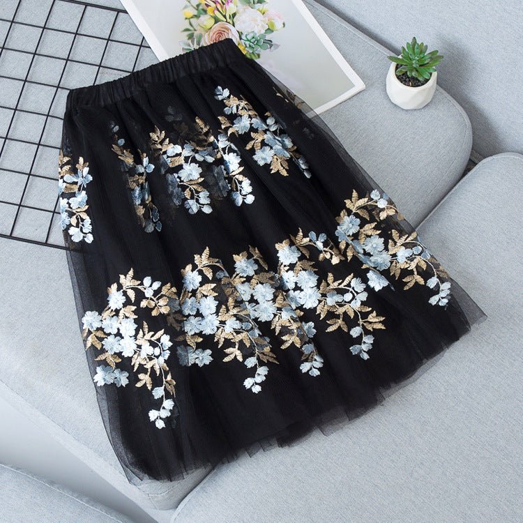 Girls Casual Mesh Floral Tutu Skirt (Available) - Mom & Kids