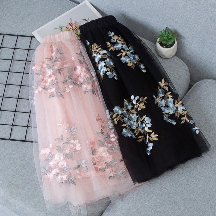 Girls Casual Mesh Floral Tutu Skirt (Available) - Mom & Kids