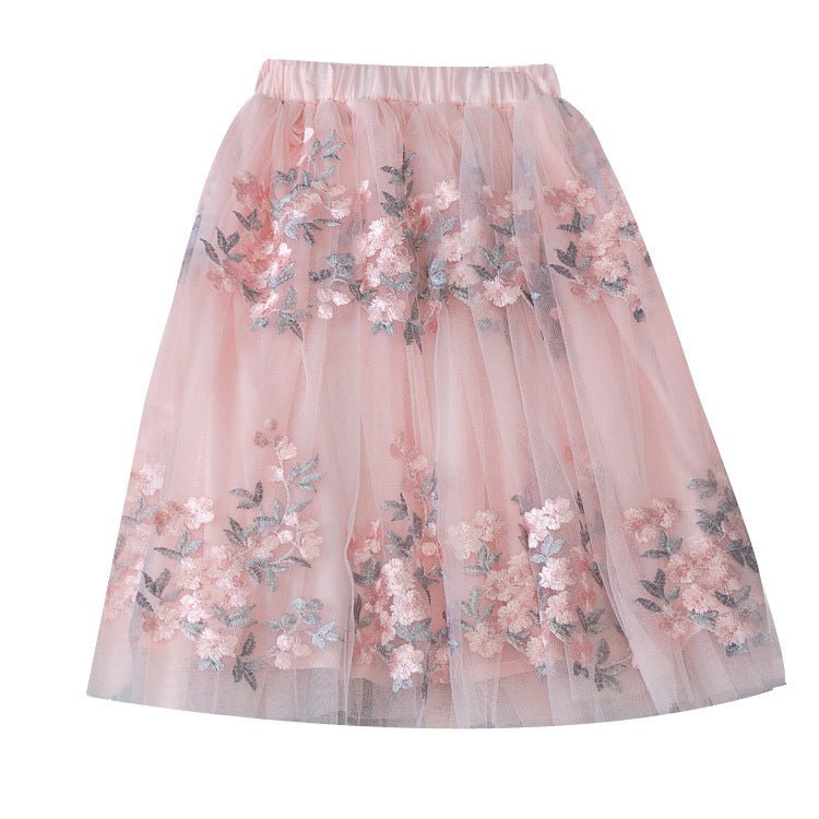 Girls Casual Mesh Floral Tutu Skirt (Available) - Mom & Kids