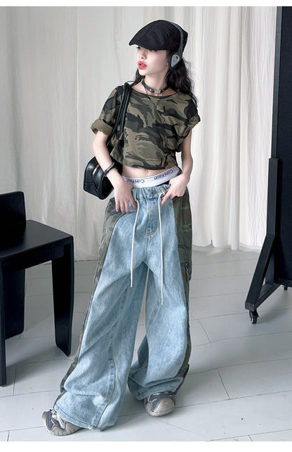 Street Dance Style Functional Wide-leg Sports Pants (Only Pant)  (Available)