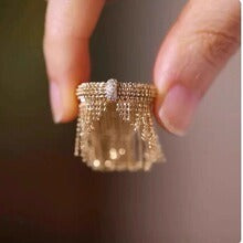 Elegant Italian-style heavy-duty imitation gold ring