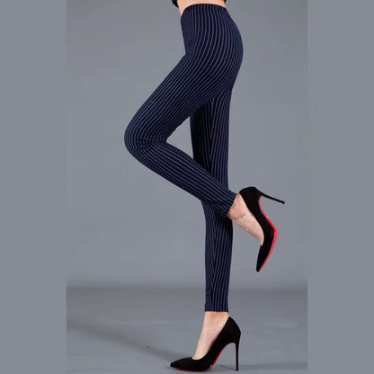 Women Plaid Leggings Fashion Print Fitness Houndstooth Floral Stripe Dot Leopard Pure Black Pants High Waist Trousers (Available)