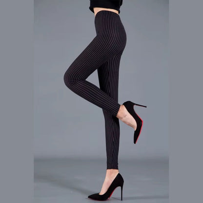 Women Plaid Leggings Fashion Print Fitness Houndstooth Floral Stripe Dot Leopard Pure Black Pants High Waist Trousers (Available)